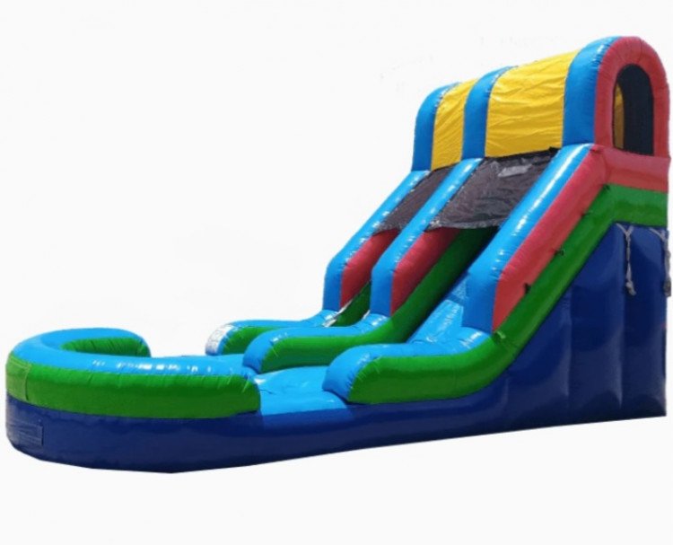 16 Ft Blue and Green Wet/Dry Slide